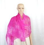 Shawl Silk Chiffon Pink Hand Designed SH46
