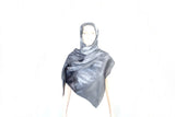 Hijab Silk Charmeuse Hand Designed Black HB33