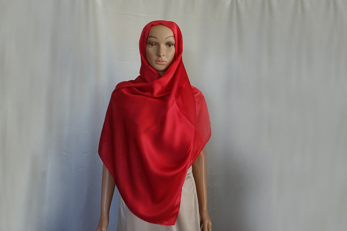 Hijab Silk Charmeuse Red HB21