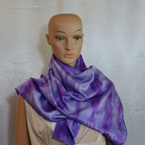 Silk Charmeuse Purple neck scarf