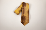 Brown Yellow Silk Tie VFT 02