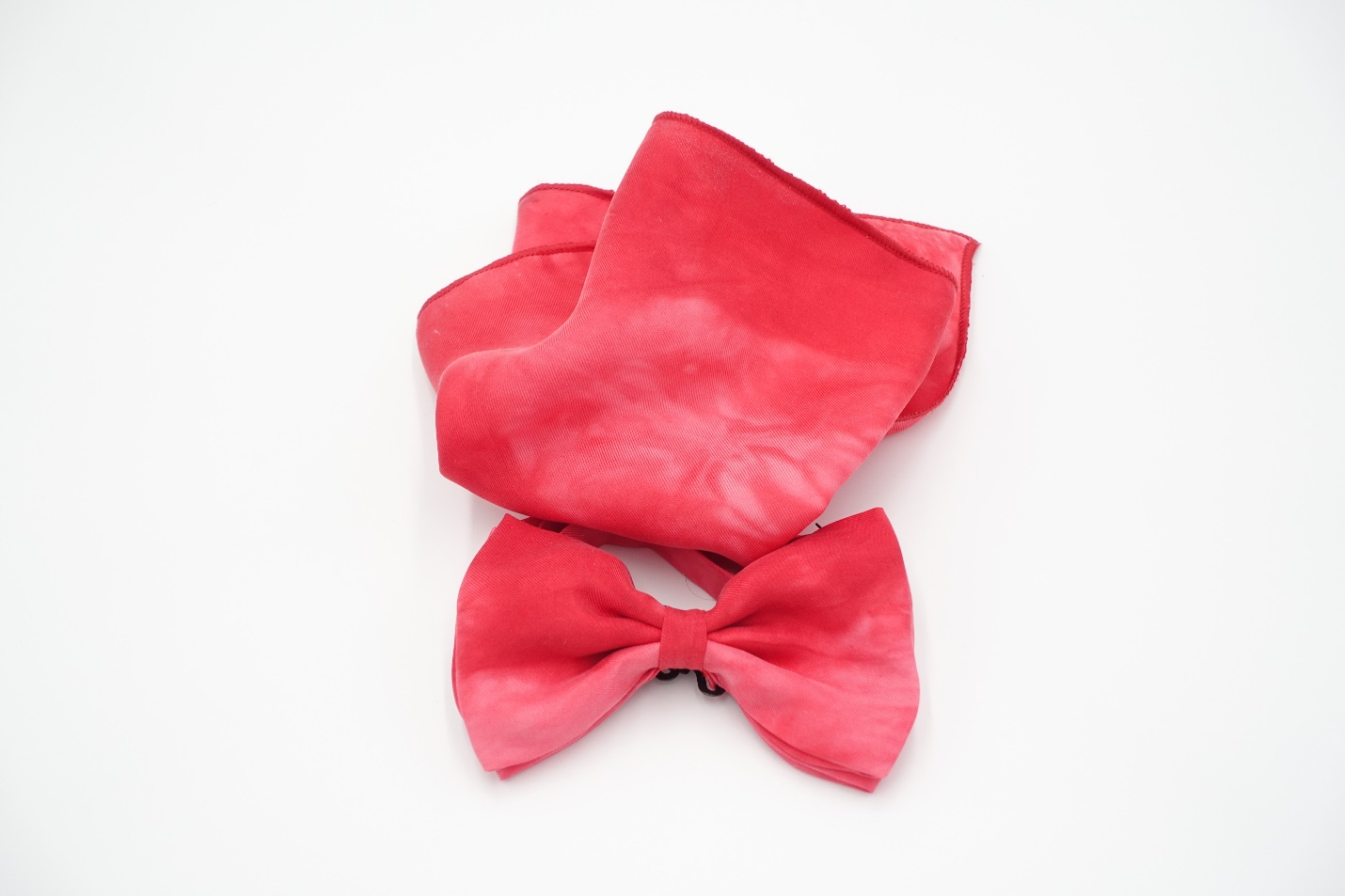 Bold Red Skinny Silk Tie And Pocket Square Set