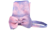 Silk Bow Tie Pocket Square Blue Pink  SF-C B13