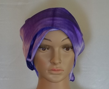 Silk Charmeuse Purple Head Wrap