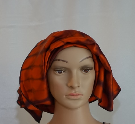Silk Charmeuse Red Head Wrap